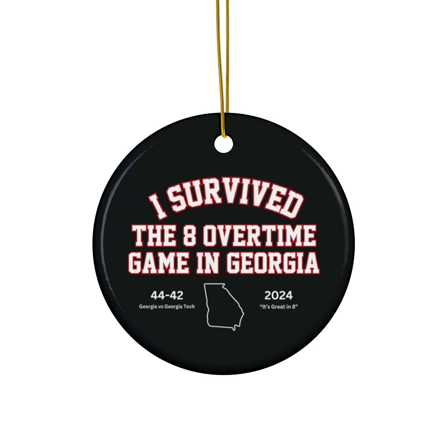 I Survived 8 OT Ceramic Ornament