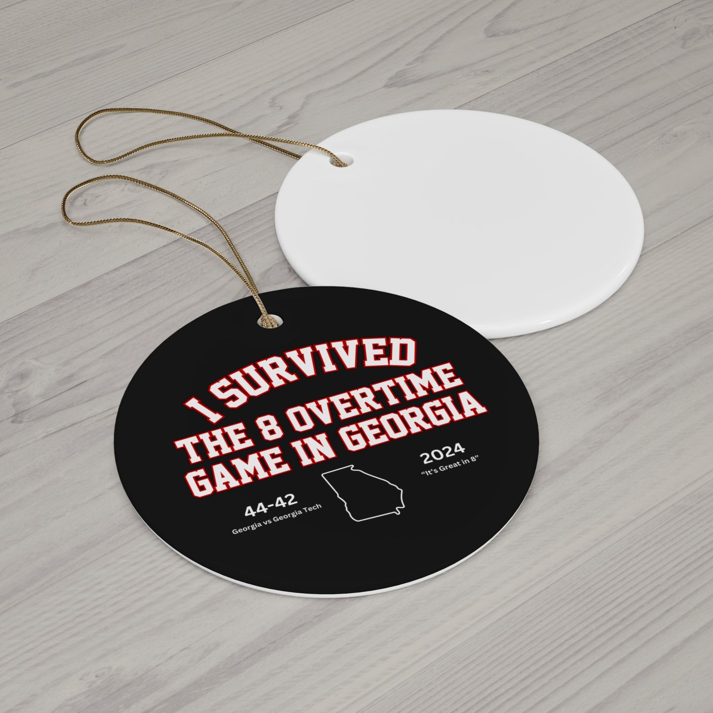 I Survived 8 OT Ceramic Ornament