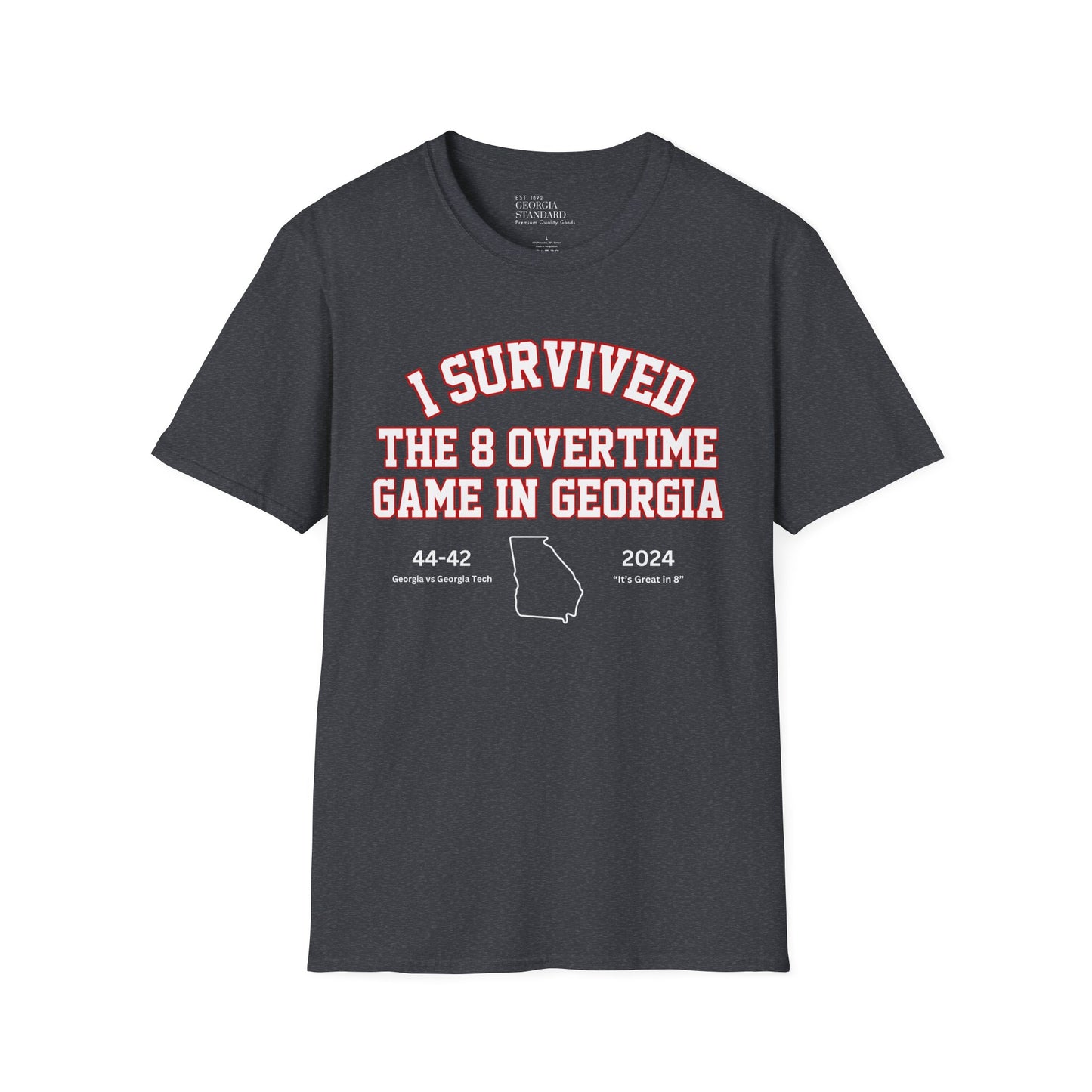I Survived the 8 Overtime Game in Georgia Unisex Softstyle T-Shirt