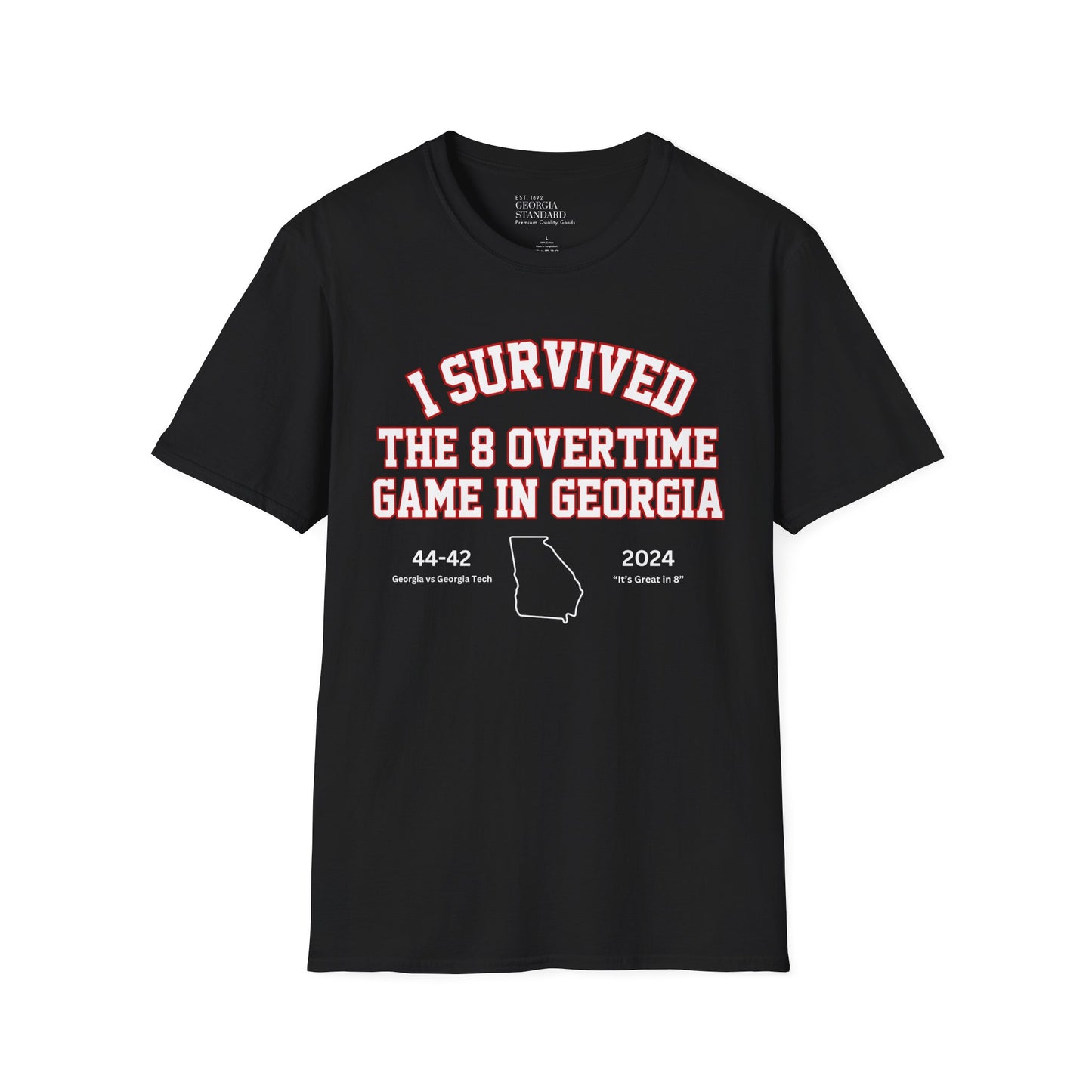 I Survived the 8 Overtime Game in Georgia Unisex Softstyle T-Shirt