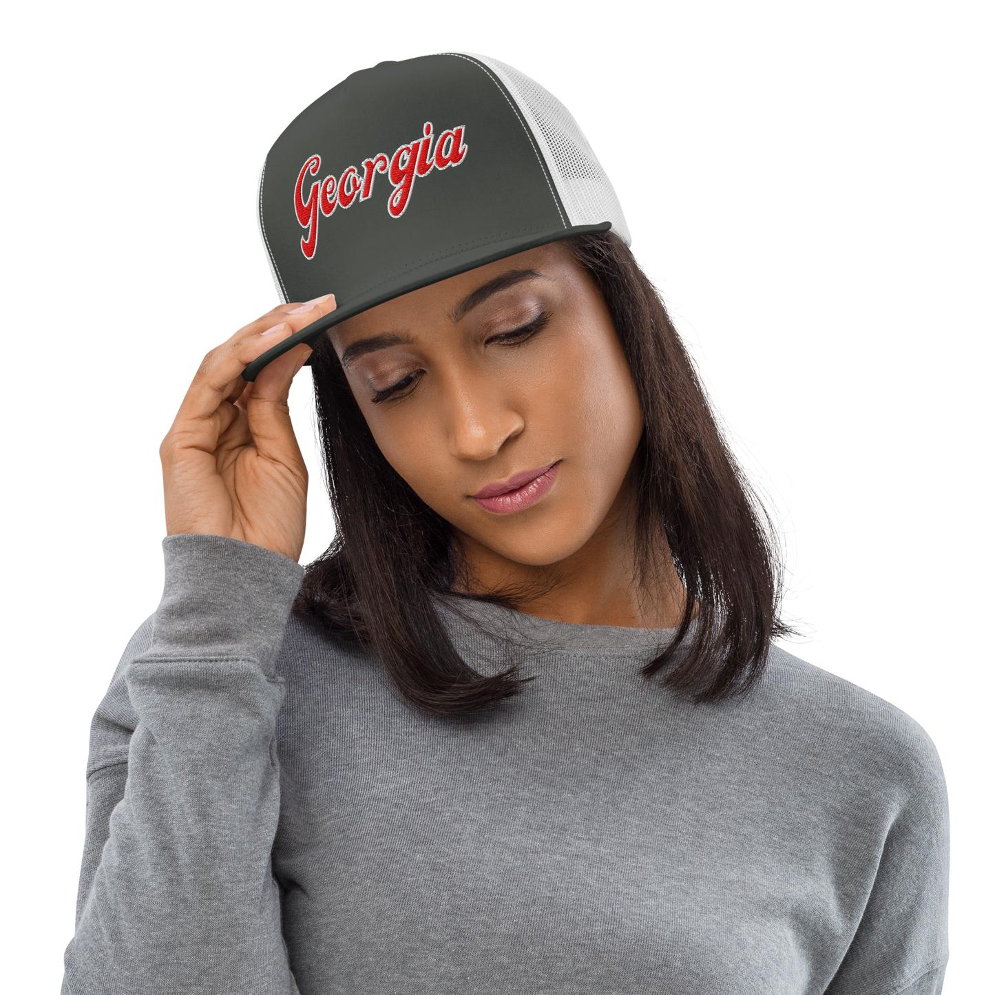 Georgia with Puff Embroidery Trucker Cap