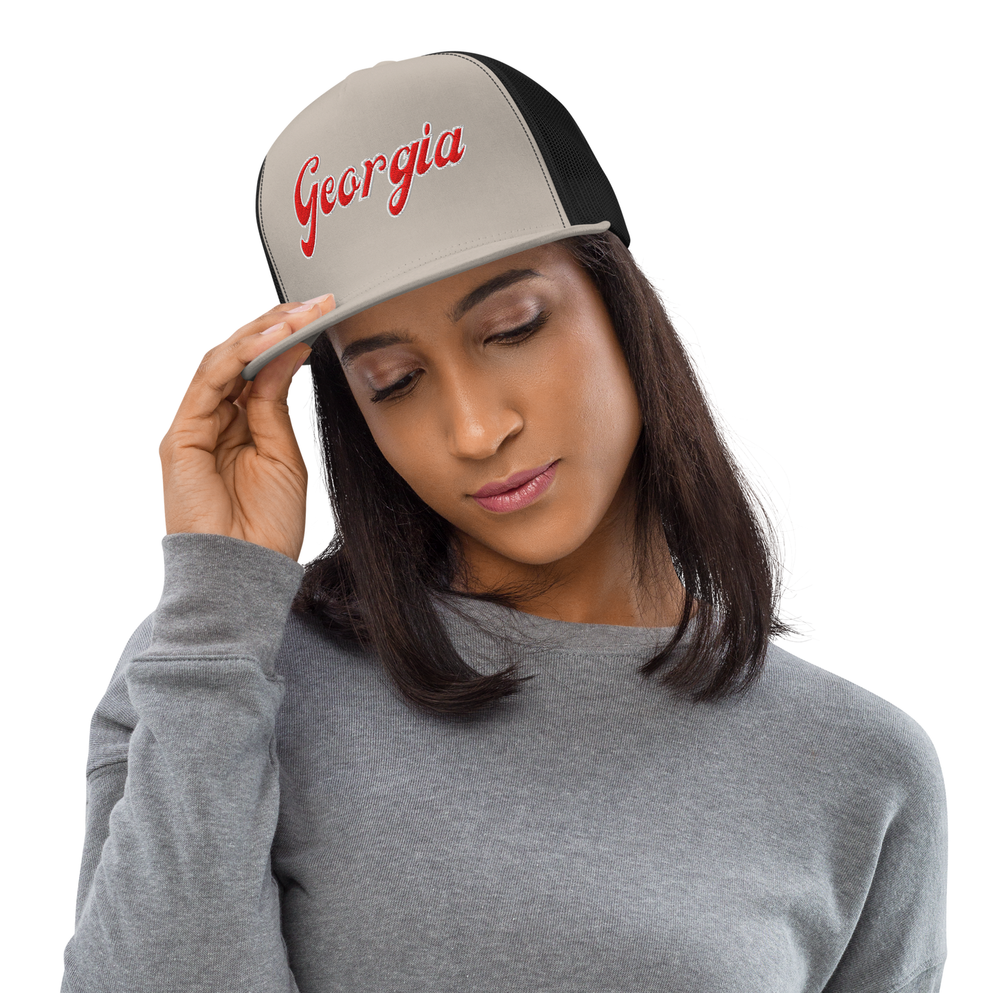 Georgia with Puff Embroidery Trucker Cap