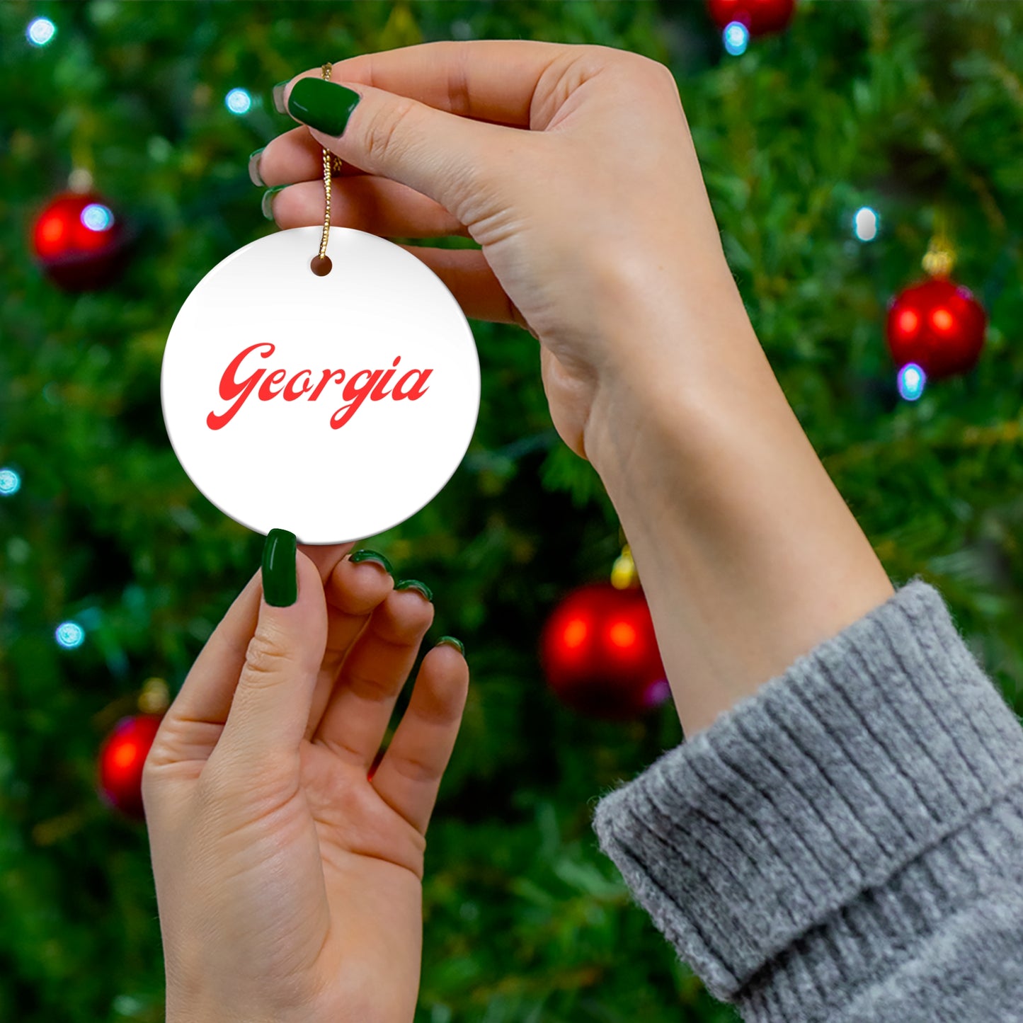 Georgia Ceramic Ornament