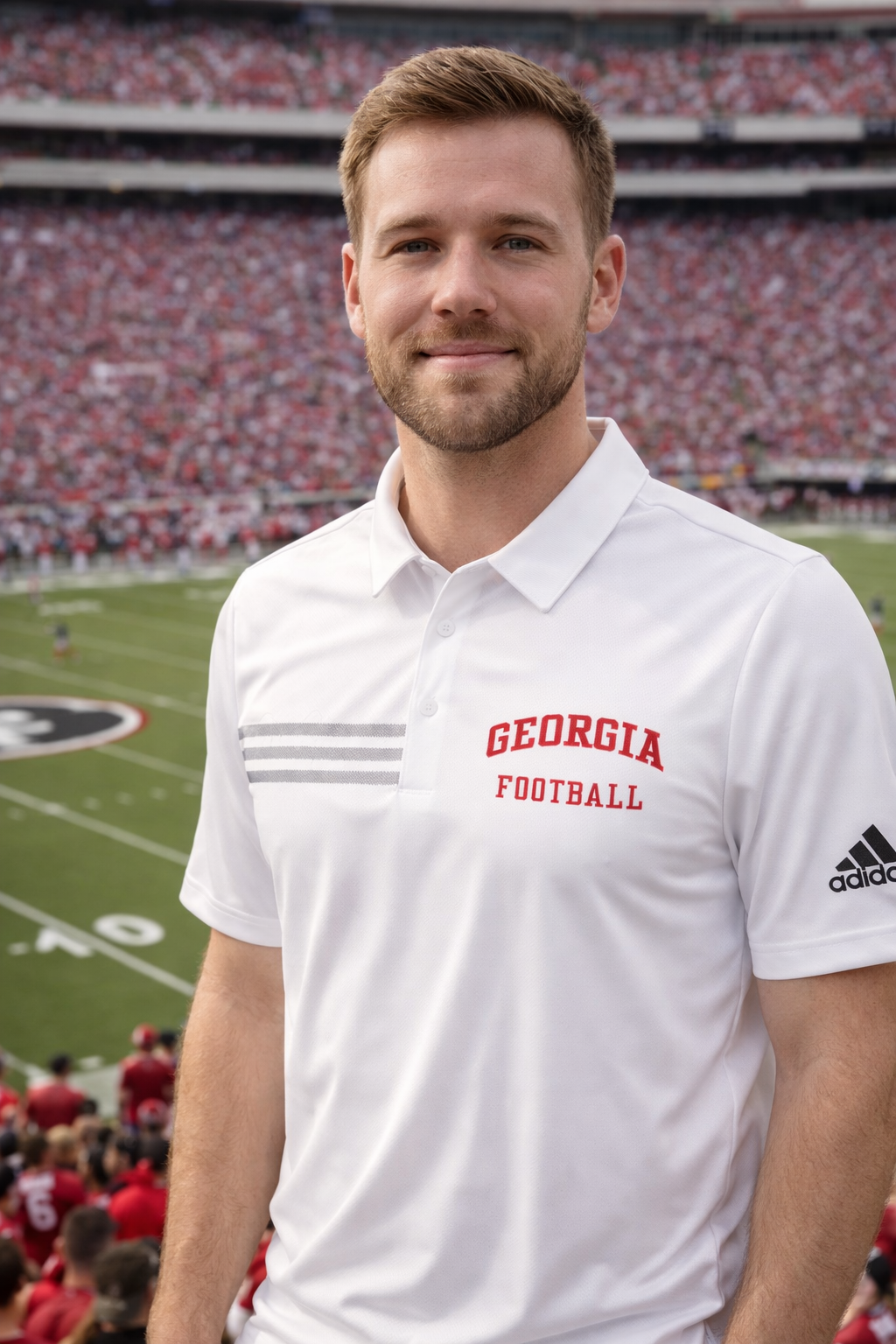 Georgia Football Performance Polo – White (Game Day Classic)