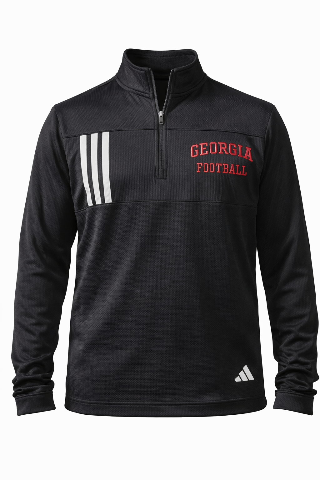 Georgia Football adidas Embroidered Quarter-Zip Pullover