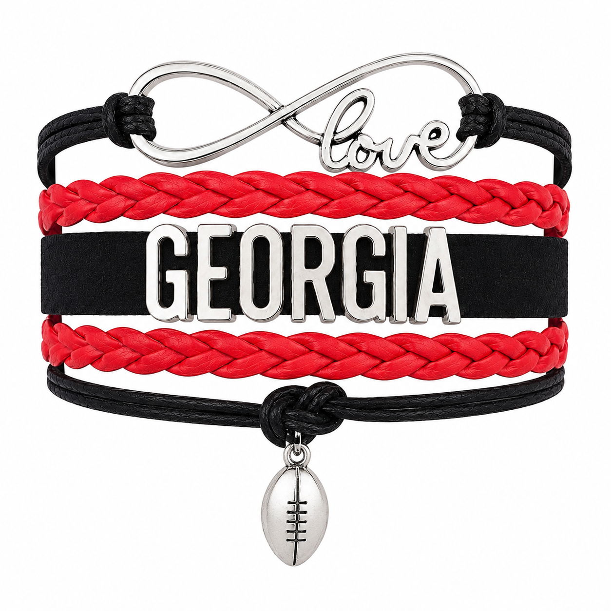 Georgia Game Day Bracelet-Black
