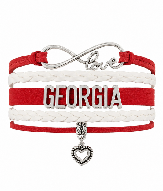 Georgia Game Day Bracelet - White