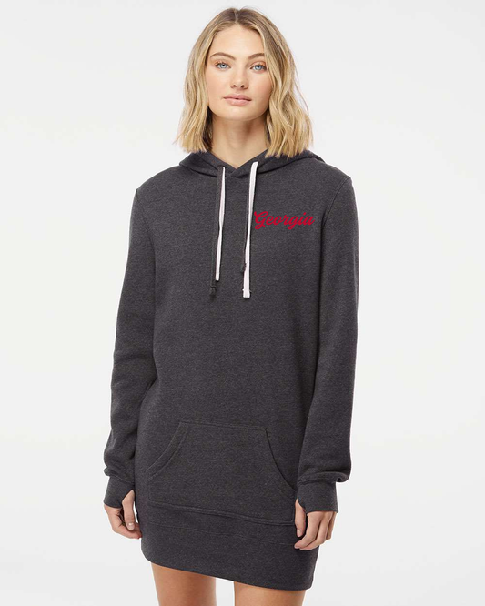 Georgia Embroidered Sweatshirt Dress